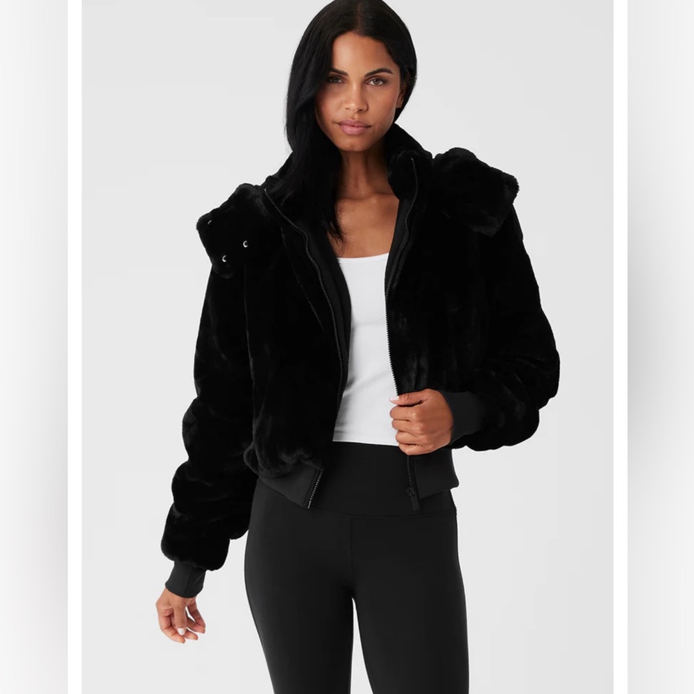 Alo faux fur foxy jacket Black Medium
